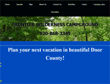 Tablet Screenshot of frontierwildernesscampground.com